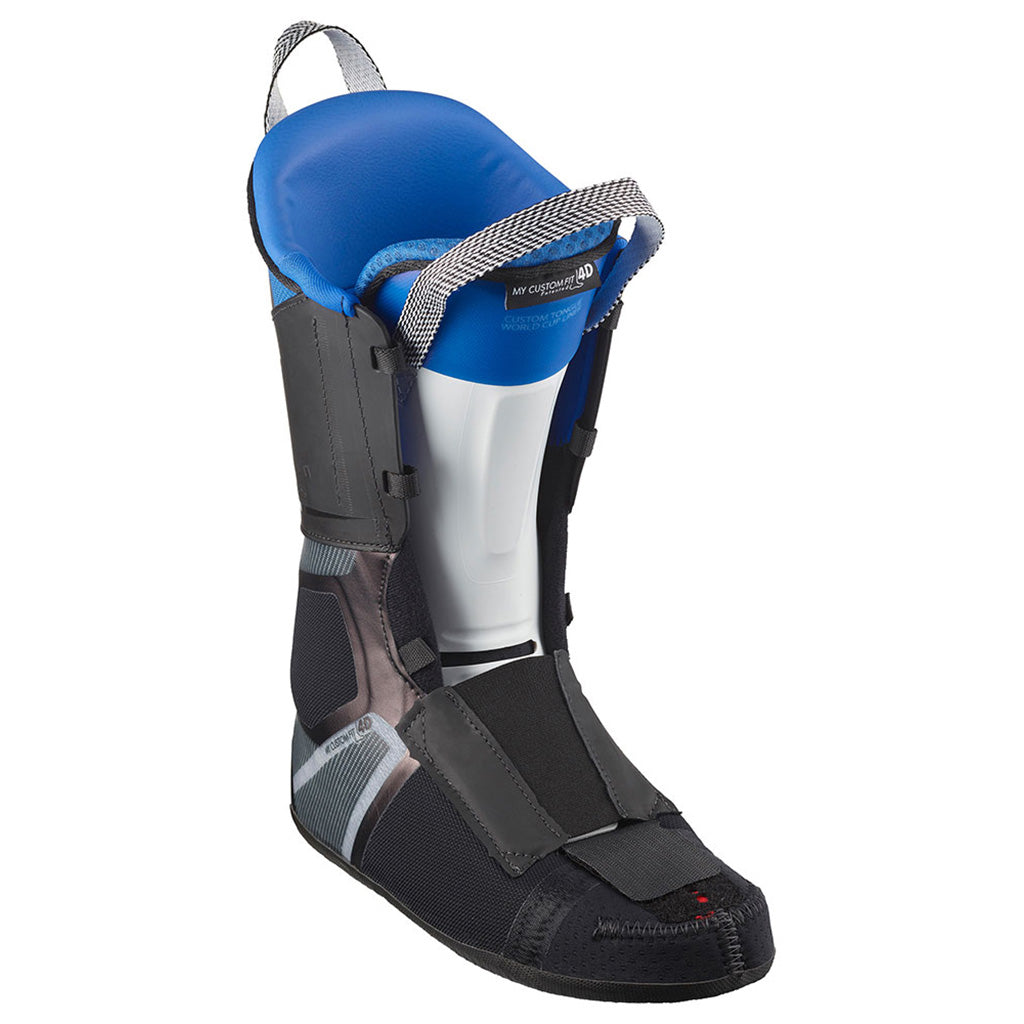 S/Pro Alpha 130 Skistøvler i farven El Race blå/hvid set fra venstre side