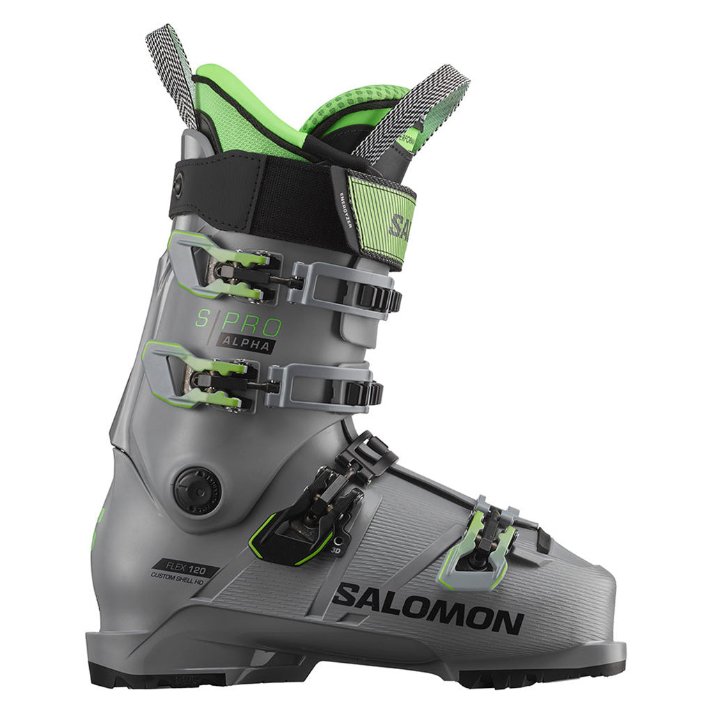 S/Pro Alpha 120 Skistøvler i farven Steel grå/Pastel Neon