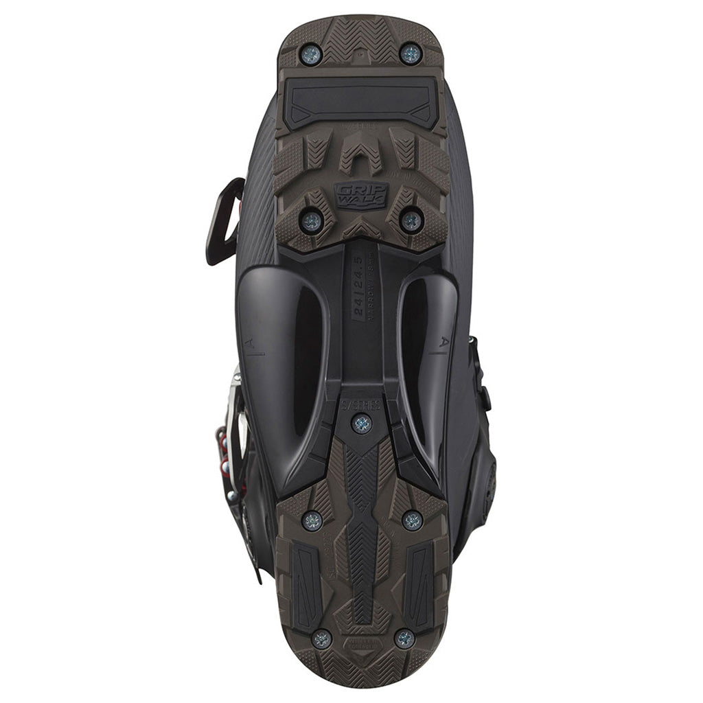 S/Pro Alpha 110 Skistøvler i farven El sort/Cordov/Silver set fra bunden