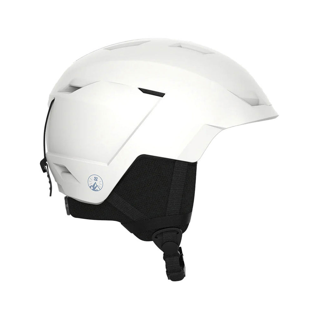 En Skihjelm, Pioneer LT i farven hvid set fra siden