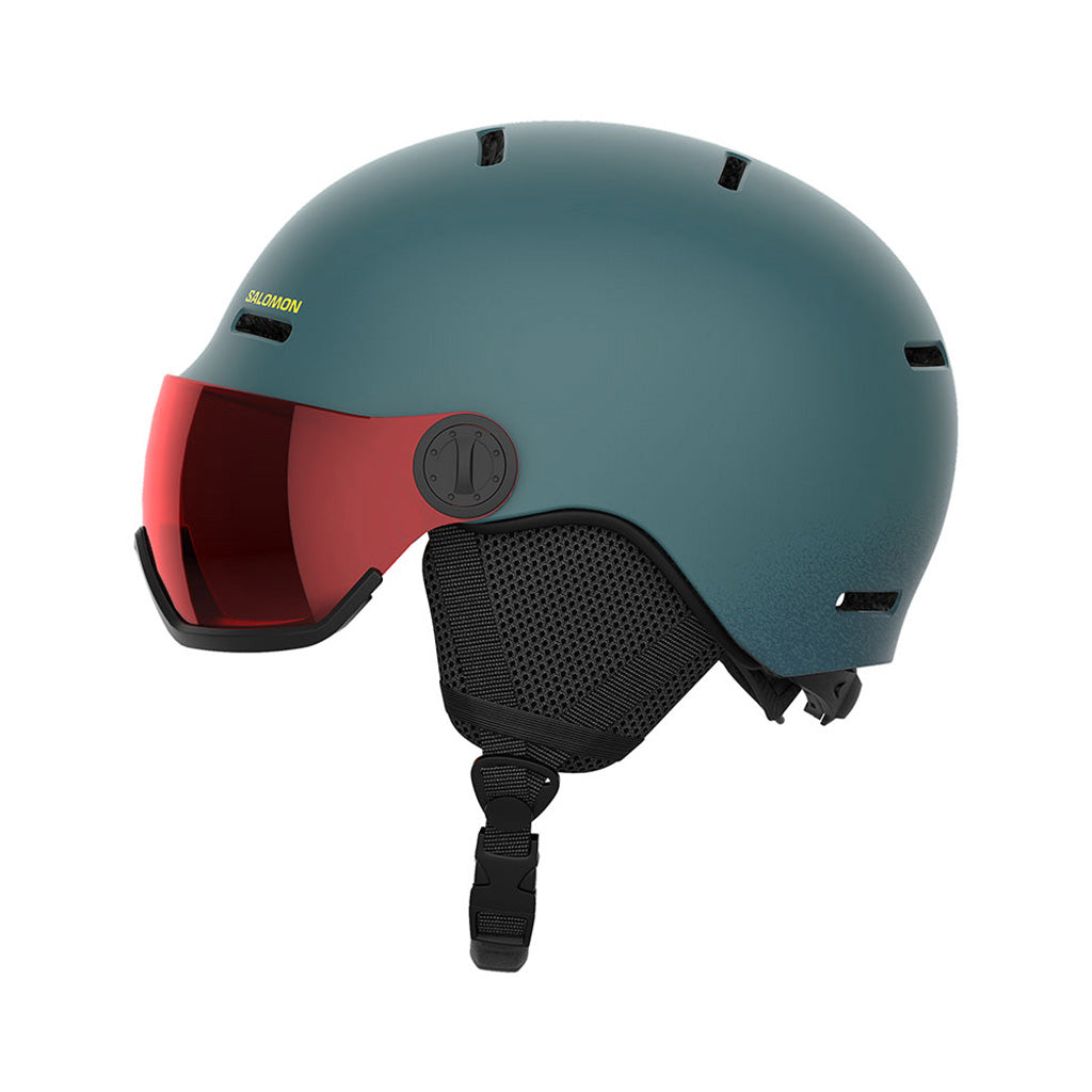 En Skihjelm, Orka Visor i farven North At/Un Fls rød set fra højre side