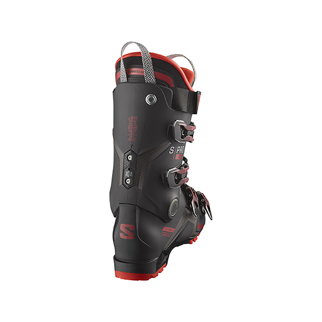 S/Pro HV 100 GW Skistøvler i farven sort/rød/Beluga set bagfra