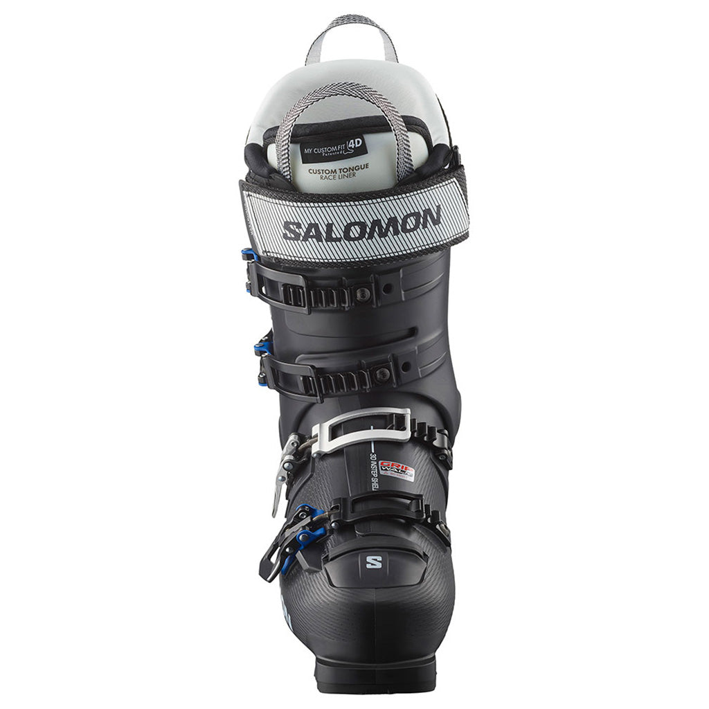 S/Pro Alpha 120 GW EL Skistøvler i farven sort/hvid/Race blå set forfra