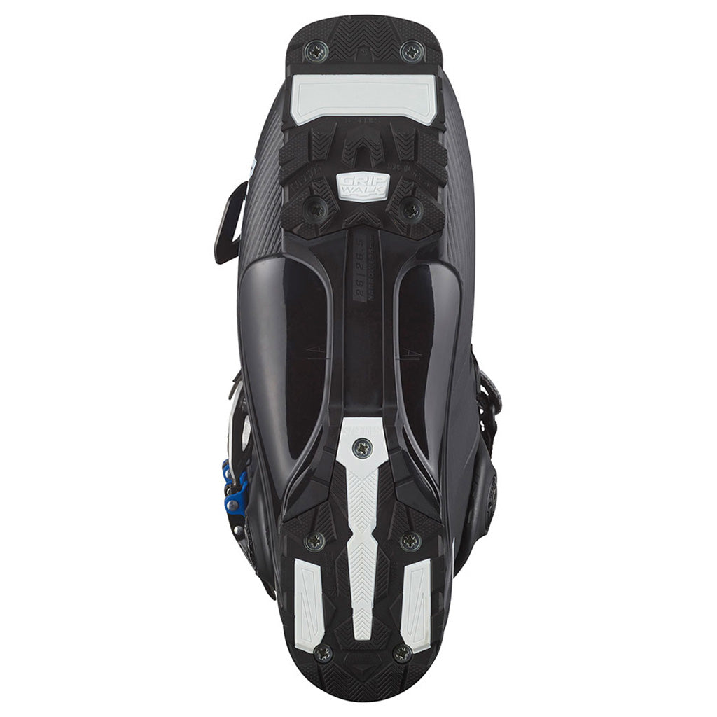 S/Pro Alpha 120 GW EL Skistøvler i farven sort/hvid/Race blå set nede fra