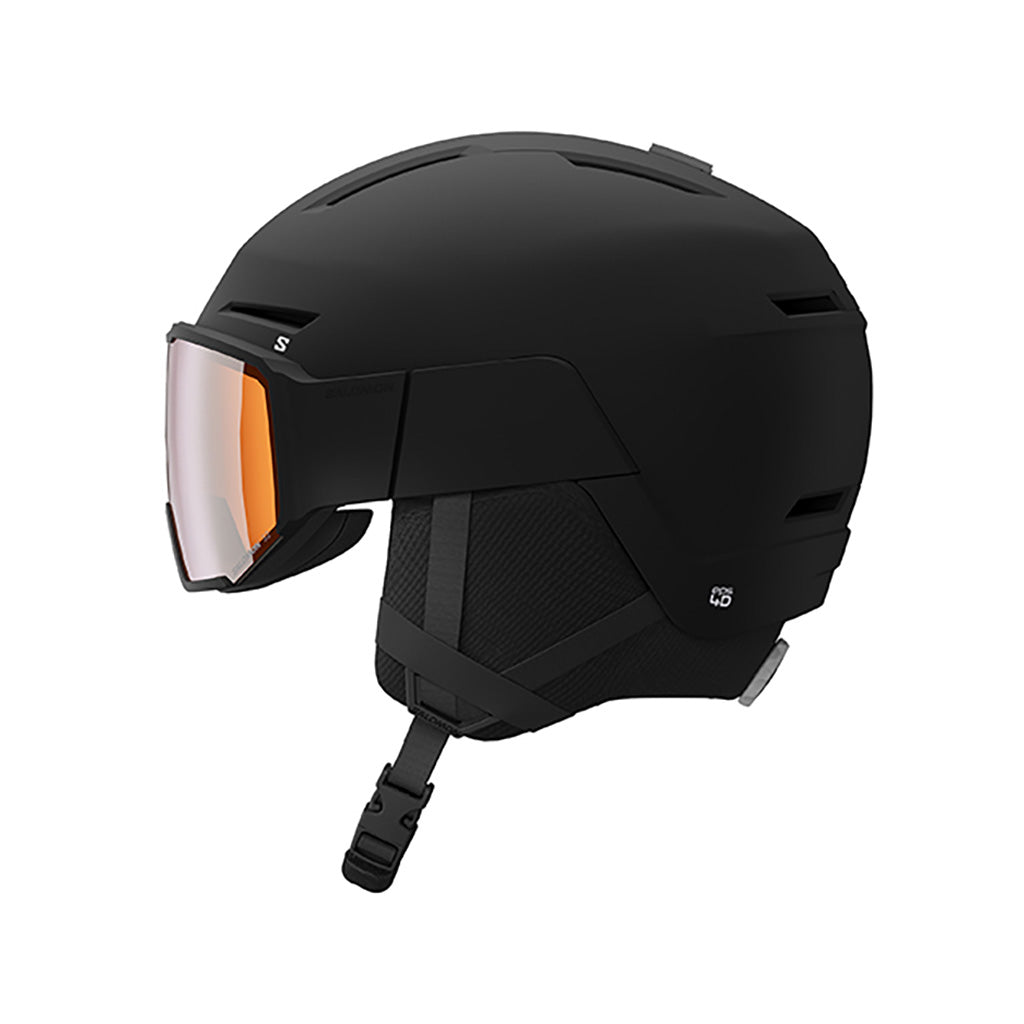 En Skihjelm, Osmo i farven sort/Univ To set fra venstre side