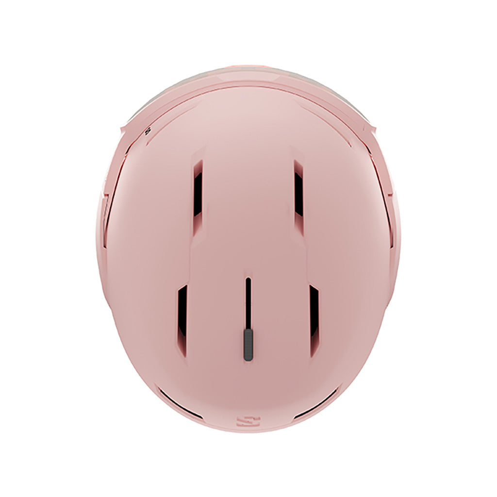 En Skihjelm, Osmo Heavenly i farven Pink sort/Univ set oppe fra