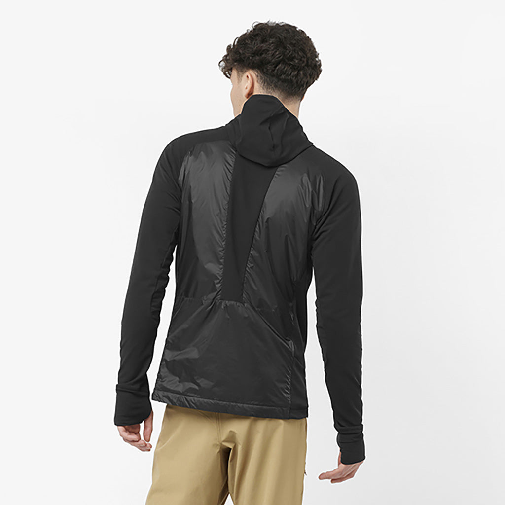 En Jakke, Elixir Hybrid Hood Insulated i farven Deep sort set bagfra