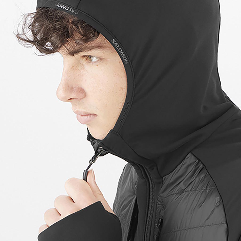 En Jakke, Elixir Hybrid Hood Insulated i farven Deep sort set fra venstre side