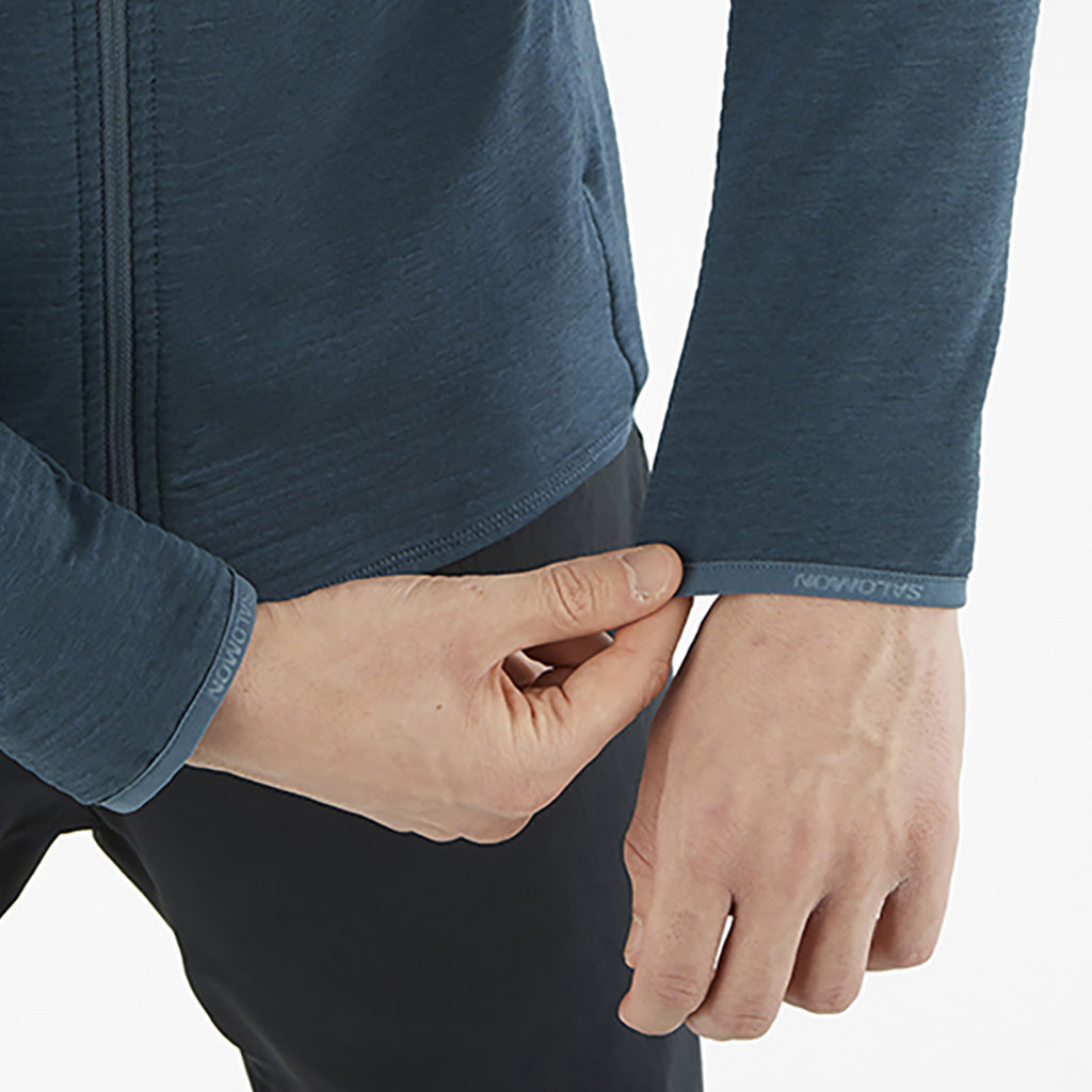 Essential LTwarm Fullzip Midlayer i farven Midnight Navy nærbillede