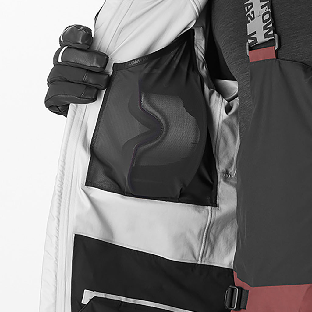 En Skijakke, Absolute 3L i farven Deep sort detalje