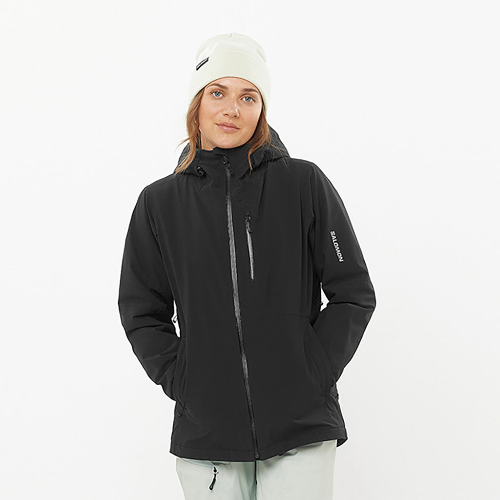 En Skijakke, Highland i farven Deep sort set forfra