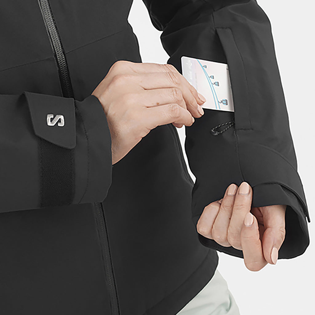 En Skijakke, Highland i farven Deep sort nærbillede