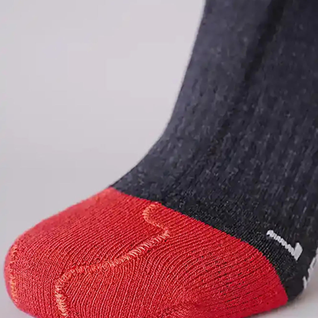 Heat 5.1 Toe Cap Varme Skisokker i farven Antracite/rød nærbillede