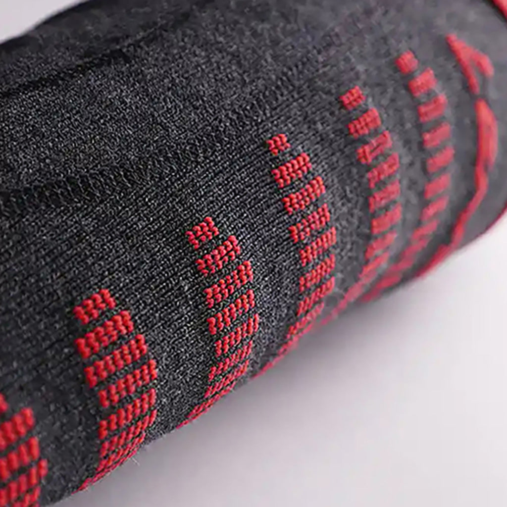 Heat 5.1 Toe Cap Varme Skisokker i farven Antracite/rød nærbillede