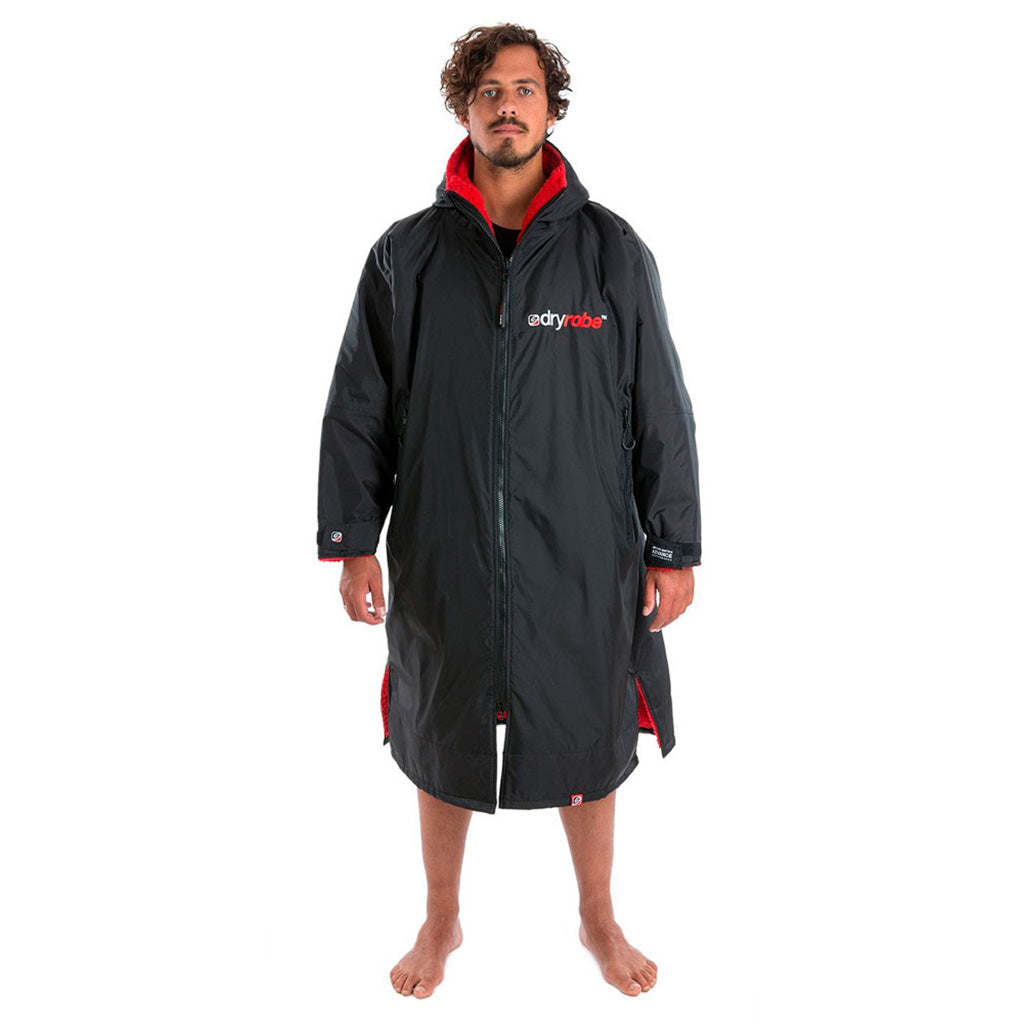 Dryrobe Advance Long Sleeve i farven sort/rød