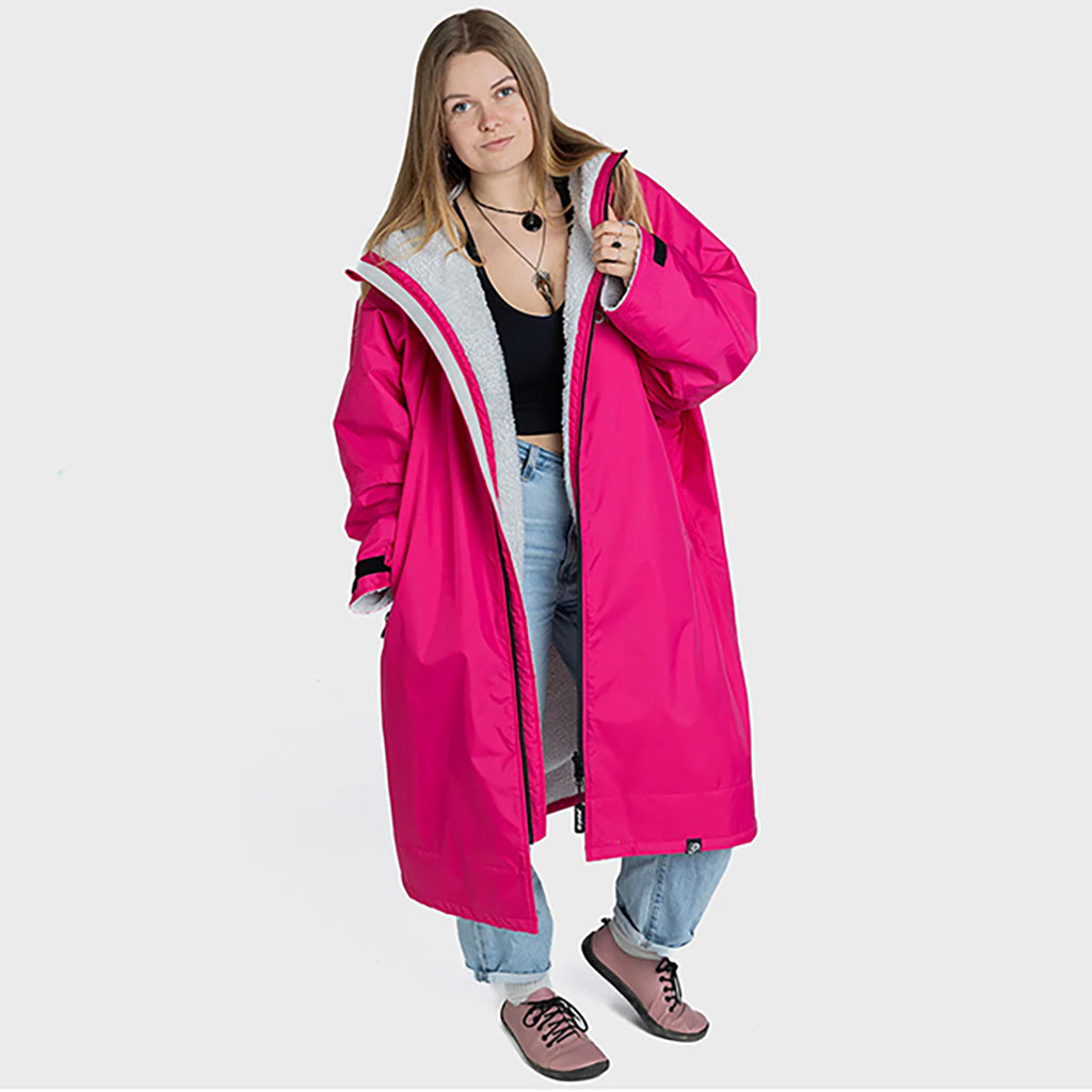 Dryrobe Advance Long Sleeve i farven Pink / Light grå