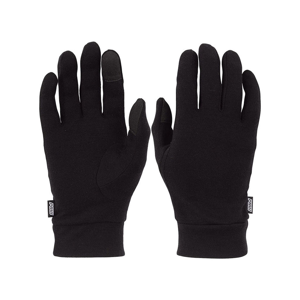 Merino Touchscreen Liner Handsker i farven sort