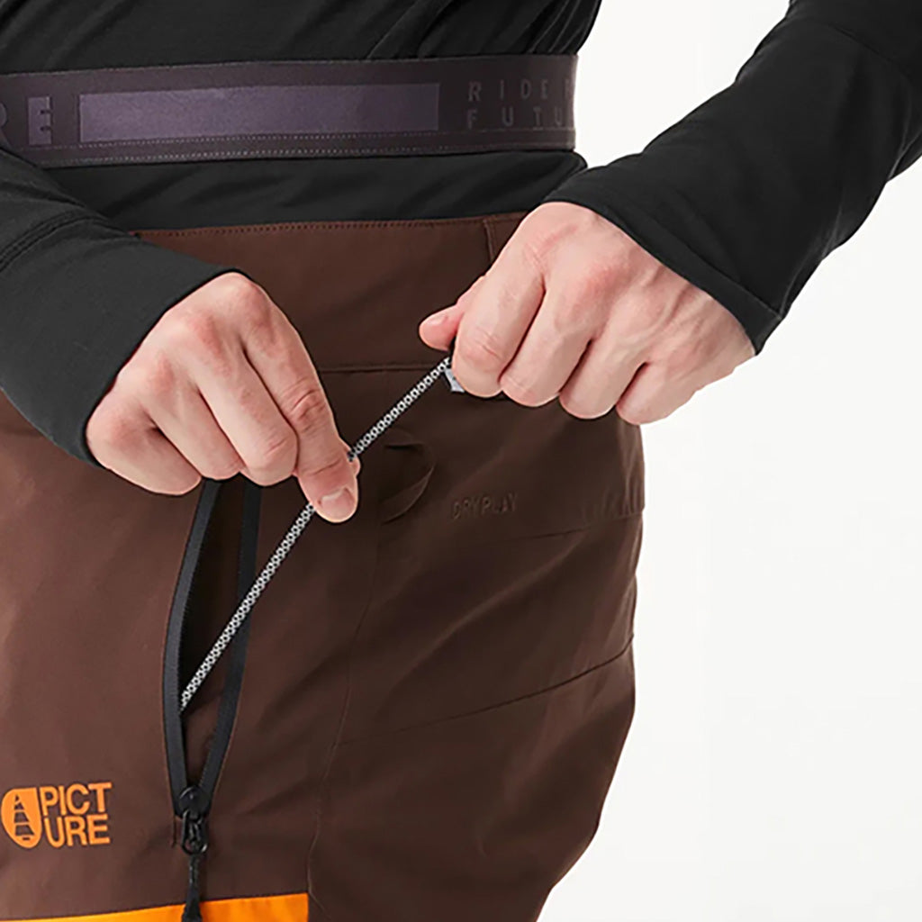 Naikoon Skibukser i farven Chicory Acid Cedar Wood detalje