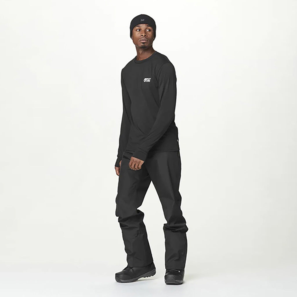 Eron 3L Skibukser i farven sort set fra en skrå vinkel