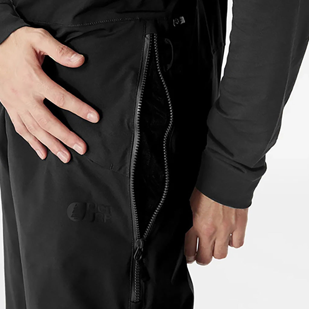 Avening Bib Skibukser i farven sort nærbillede