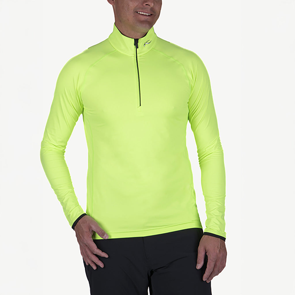 Feel Half-Zip Midlayer i farven Limelight/sort set forfra