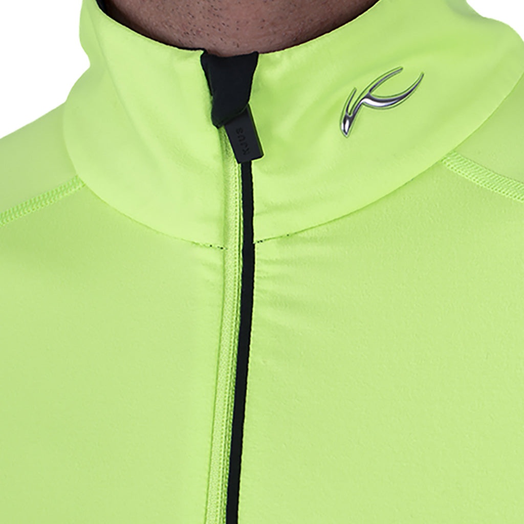 Feel Half-Zip Midlayer i farven Limelight/sort nærbillede