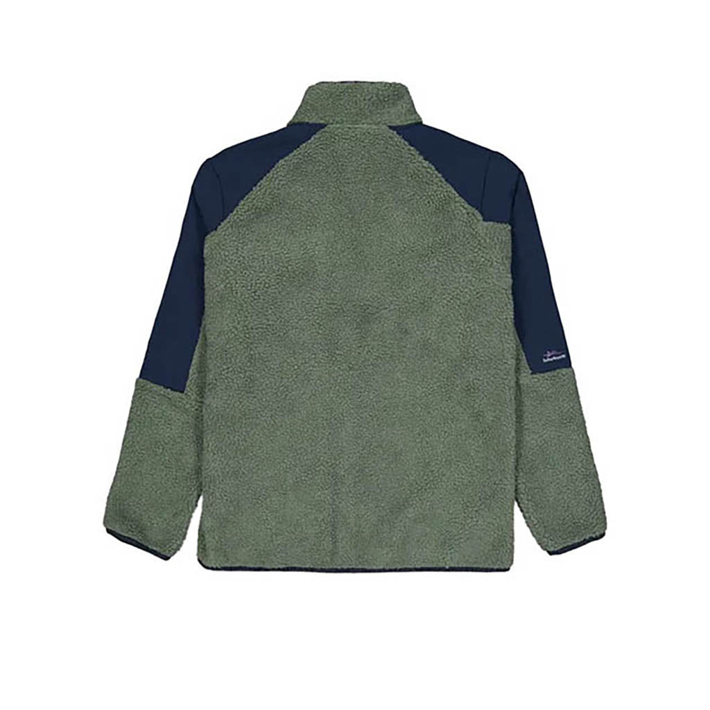 Quilchena Zip Fleece Midlayer i farven grøn Spray Dark blå set bagfra