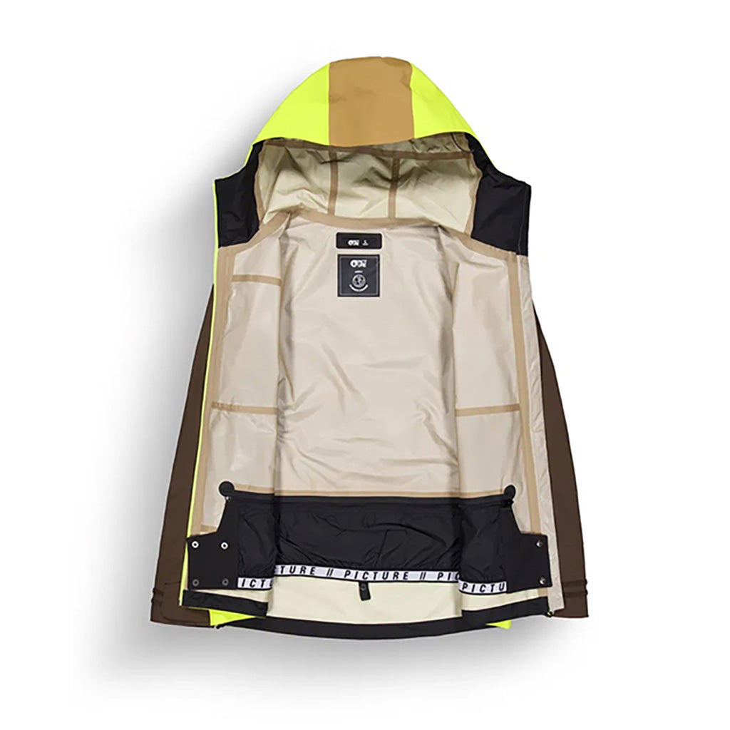 En Skijakke, Broader 3L i farven sort Chocolate set indefra