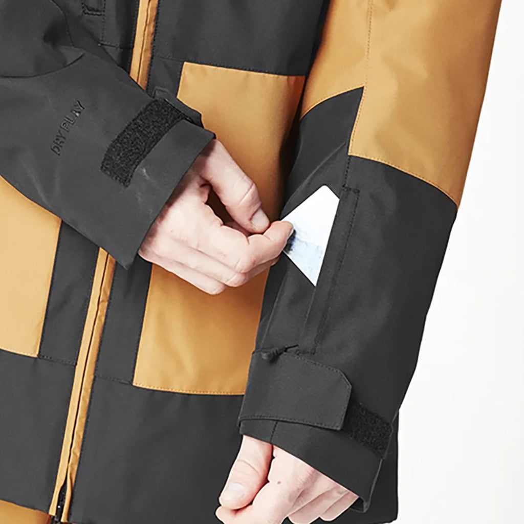 En Skijakke, Jomoh i farven sort brun Sugar nærbillede