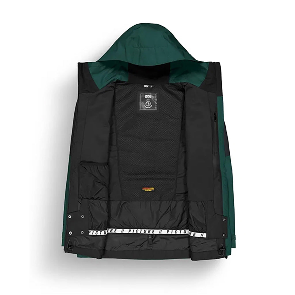 En Skijakke, Track i farven sort Ponderosa Pine set indefra