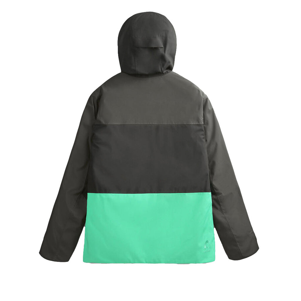 En Skijakke, Object i farven Spectra grøn set bagfra