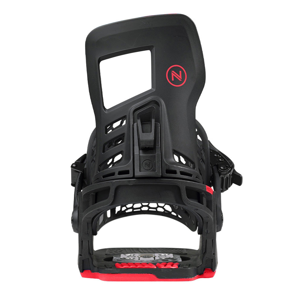 Et snowboardbinding, Muon-R Rental i farven sort highback view