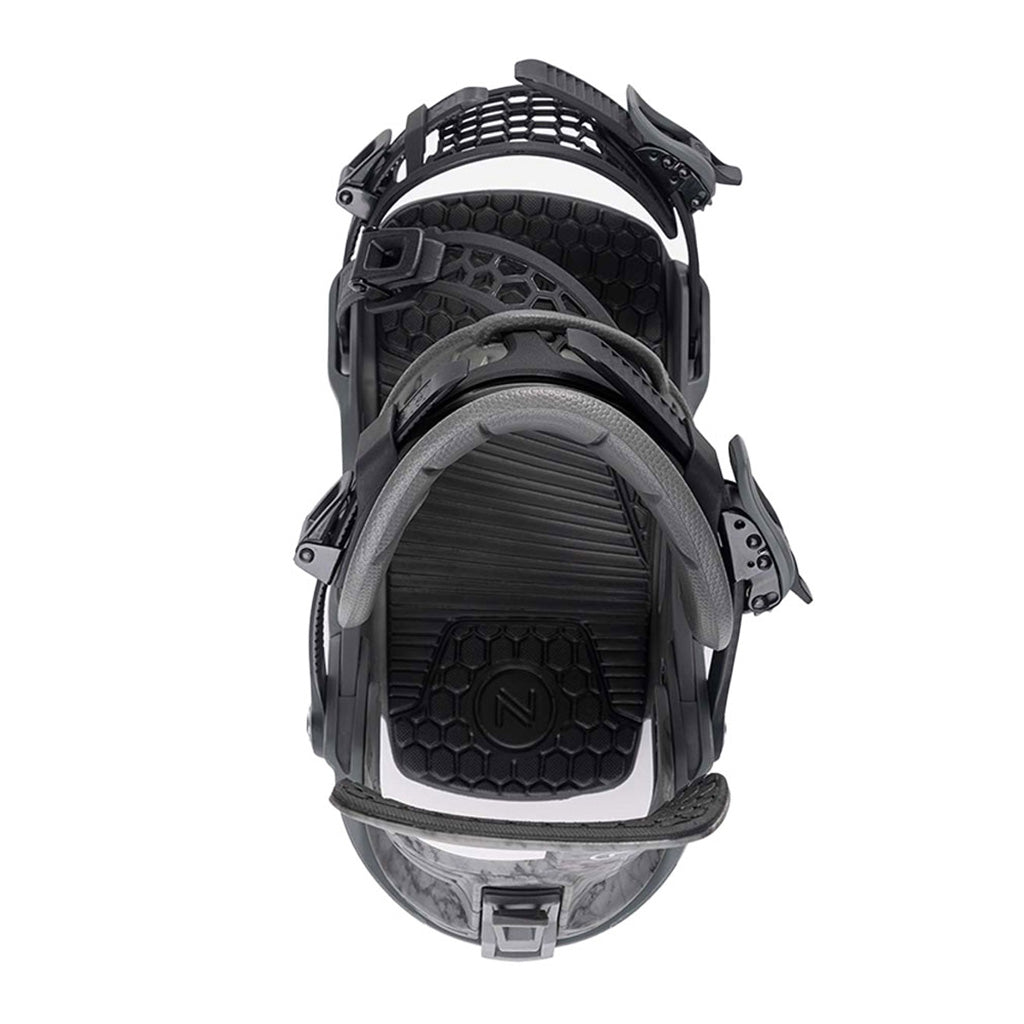 Snowboardbinding, Kaon-Plus i farven Cement grå set oppe fra