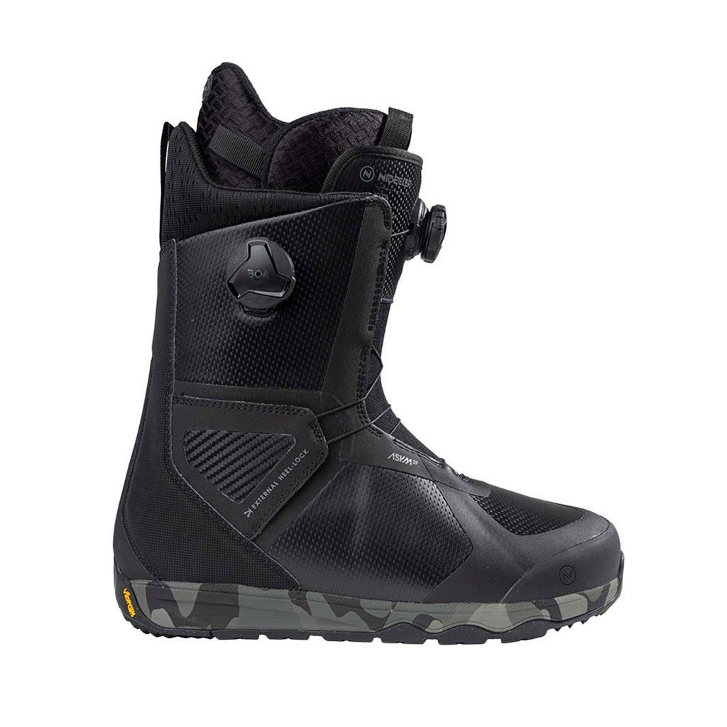 Kita Snowboardstøvler i farven sort set fra venstre side