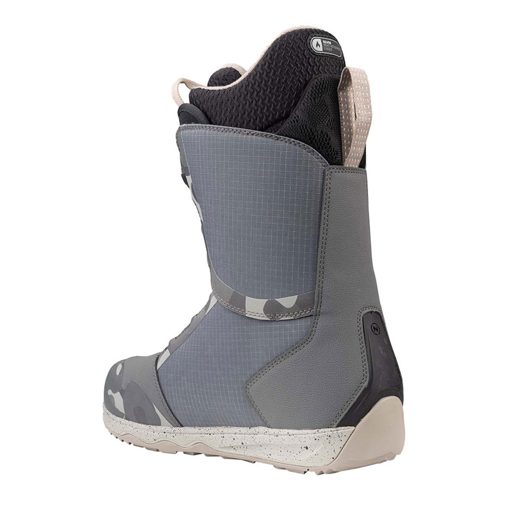 Rift Snowboardstøvler i farven grå Camo set fra venstre side