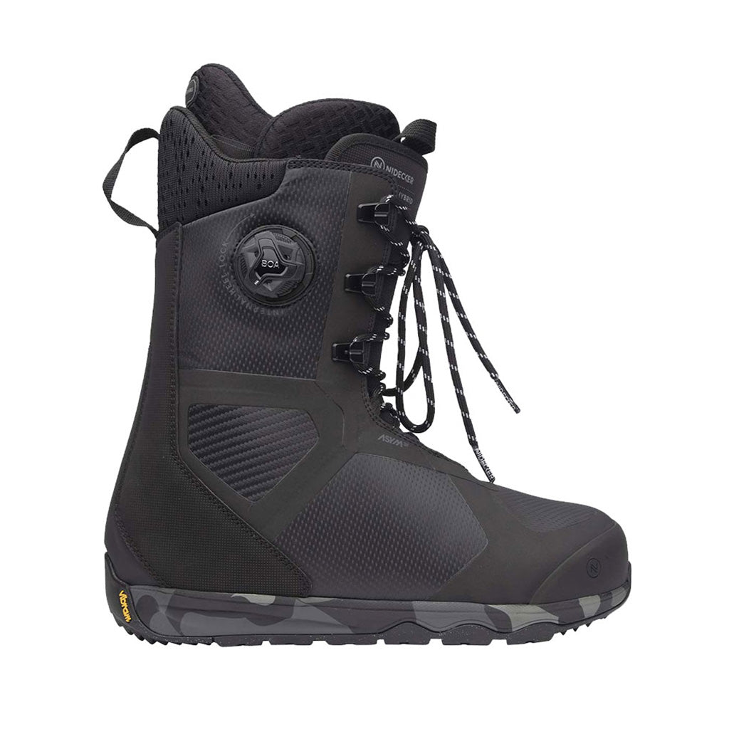 Kita Hybrid Snowboardstøvler i farven sort set fra venstre side