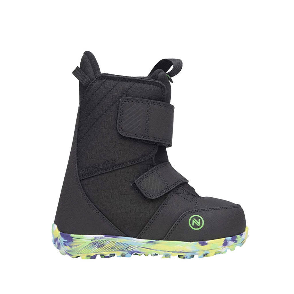 Micron Mini Snowboardstøvler i farven sort set fra siden