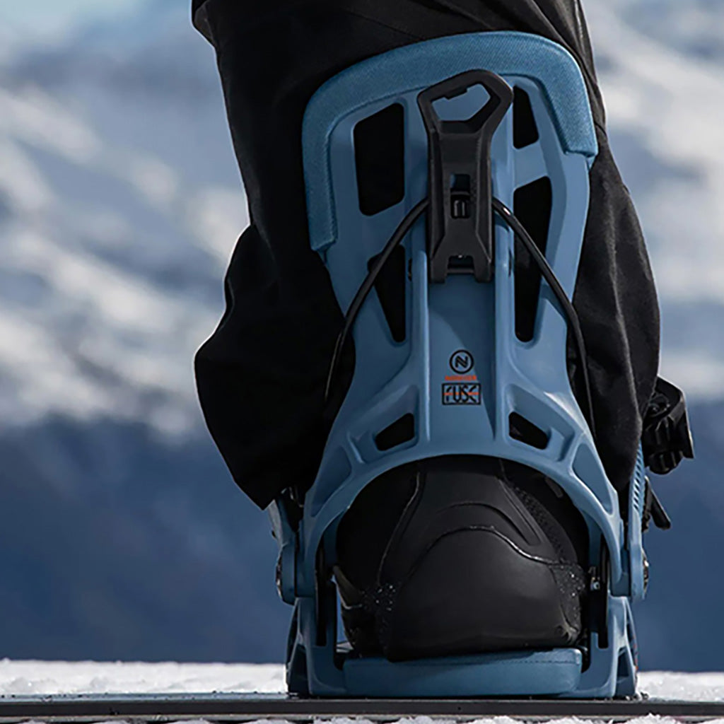 Snowboardbinding, Flow Fuse i farven Slate blå highback view