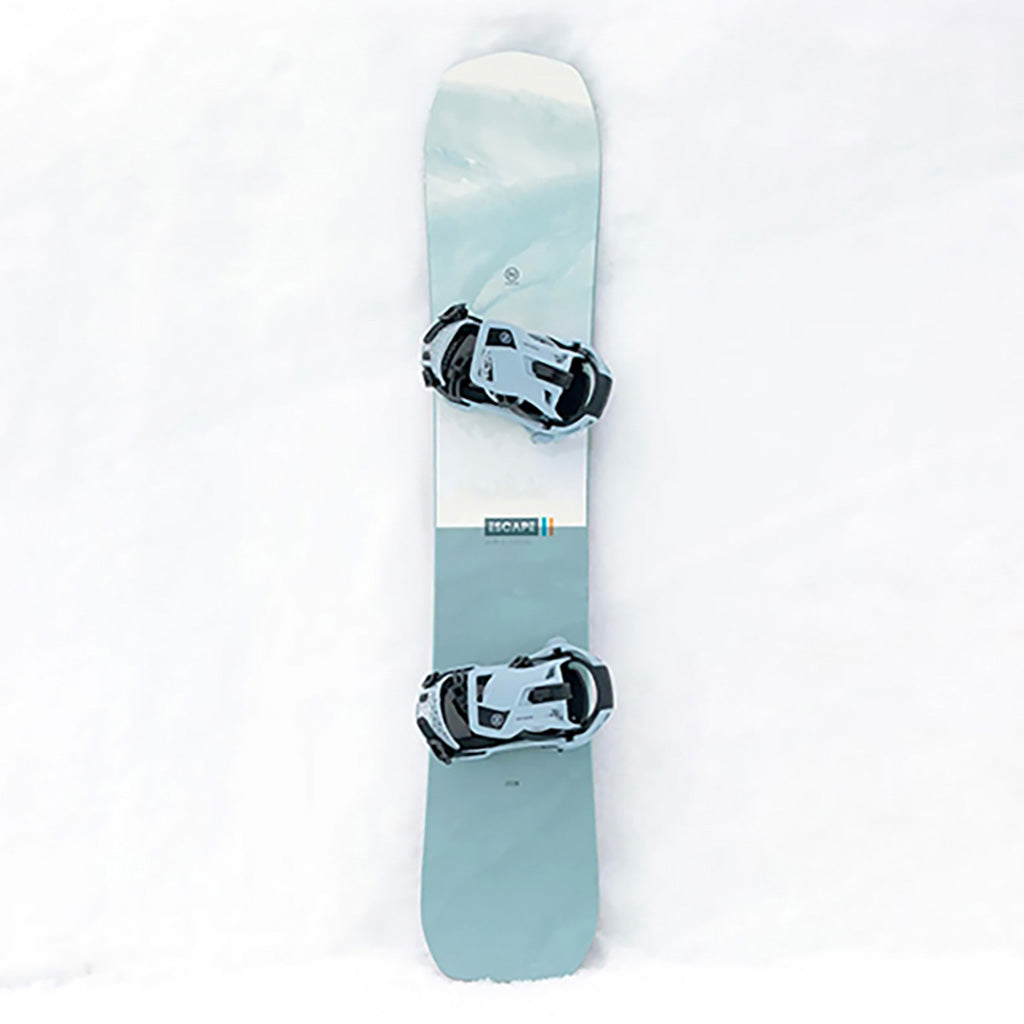 Et snowboard, Escape i farven grå set oppe fra