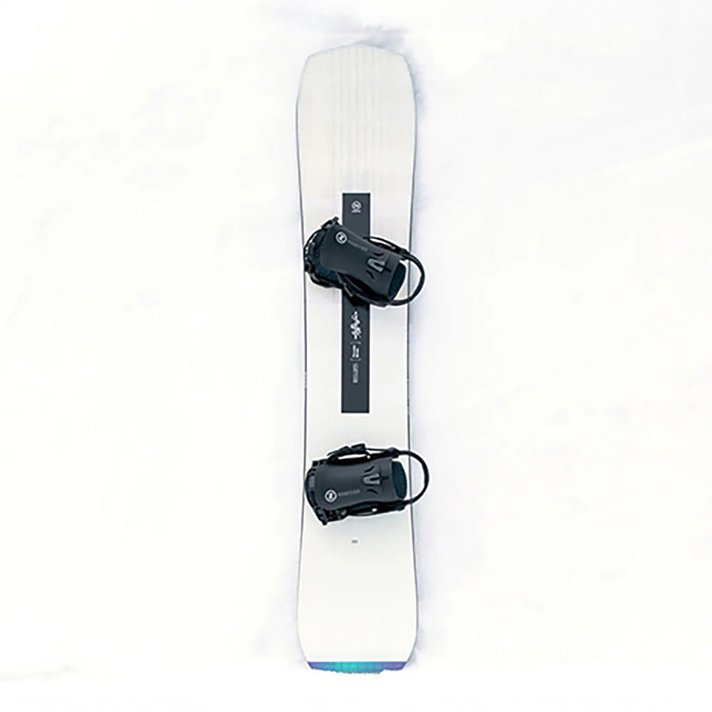 Et snowboard, Thruster i farven hvid top-ned