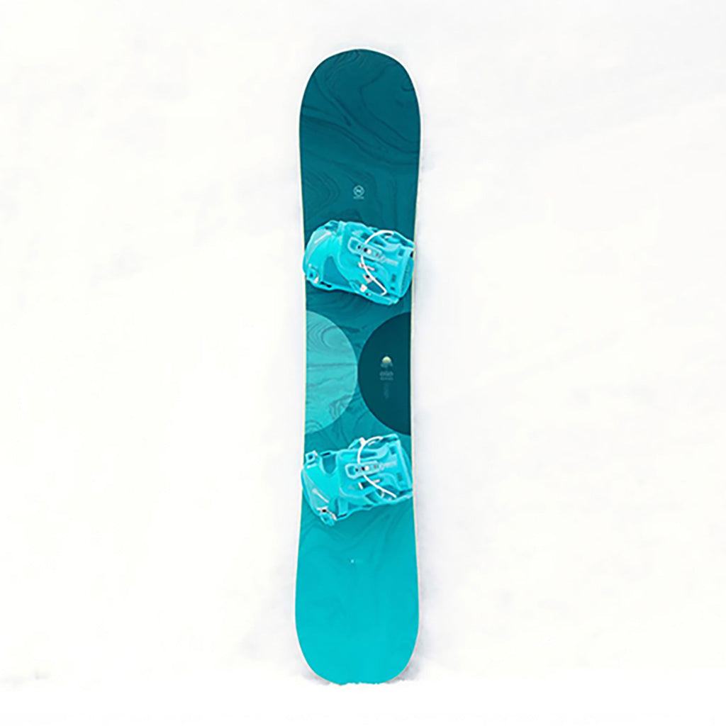 Et snowboard, Elle i farven blå set oppe fra