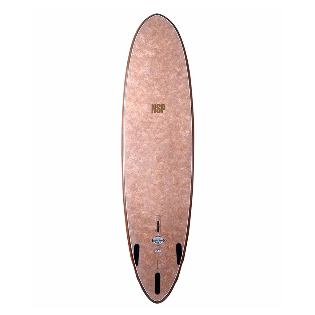 Et Surfboard, Coco Dream Rider 7'6" i farven Flax Ftu set nede fra