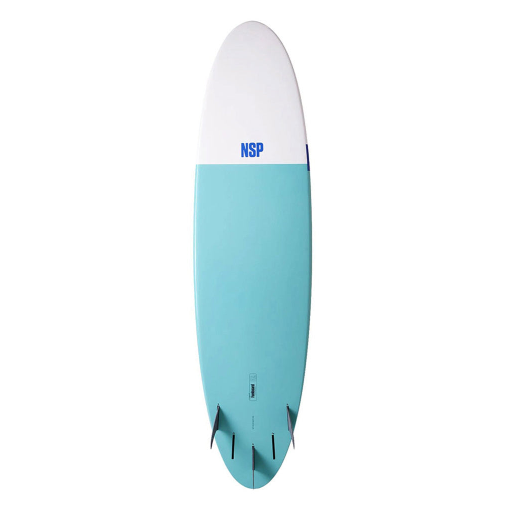 Et Surfboard, Elements Hdt Fun 7'6" i farven Sea Mist Ftu set nede fra