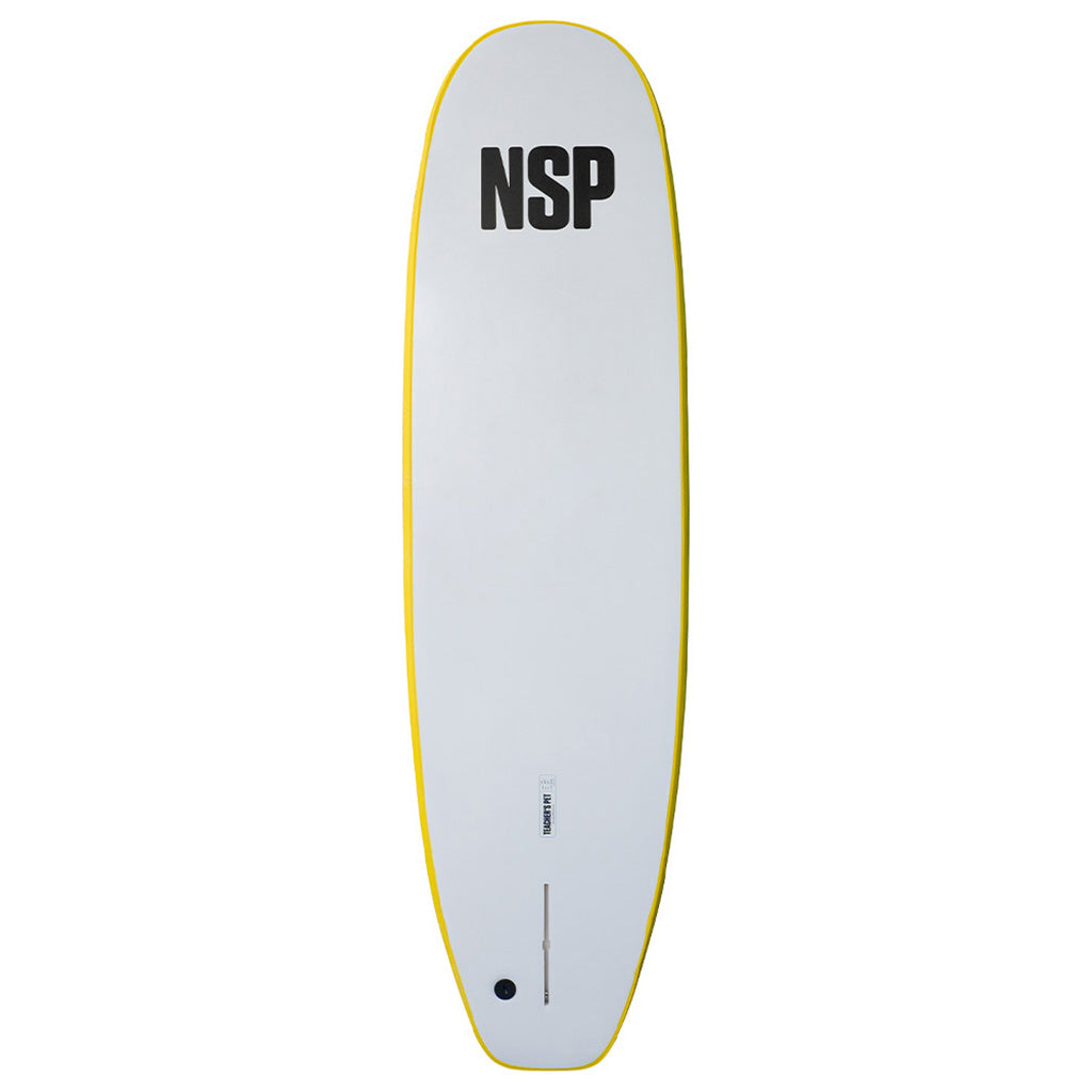 Et Surfboard, Teacher'S Pet 7'0" Softboard i farven gul set nede fra