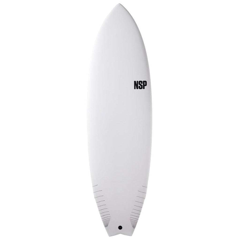 En Surfboard, Protech Fish 6'8 i farven hvid Tint Ftu