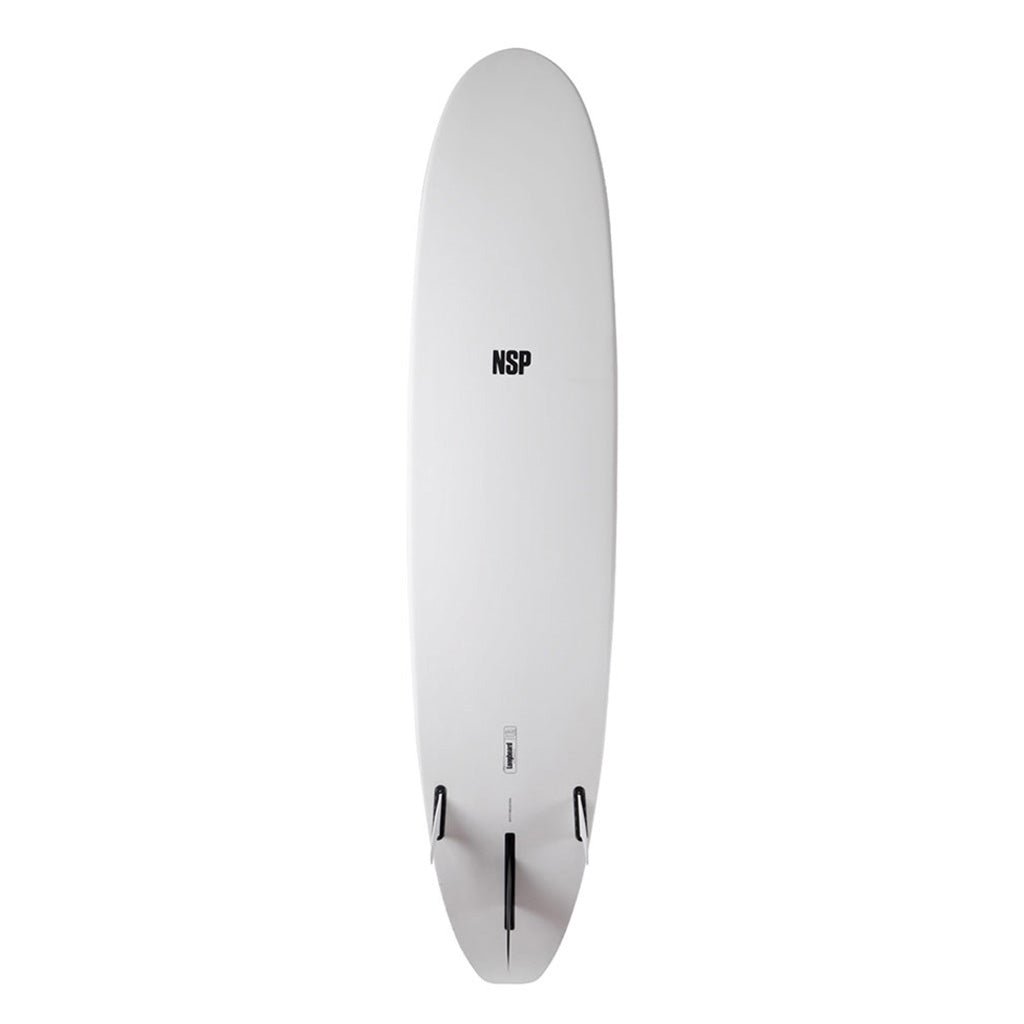 Et Surfboard, Protech Long 8'0" i farven hvid Tint Ftu set bagfra