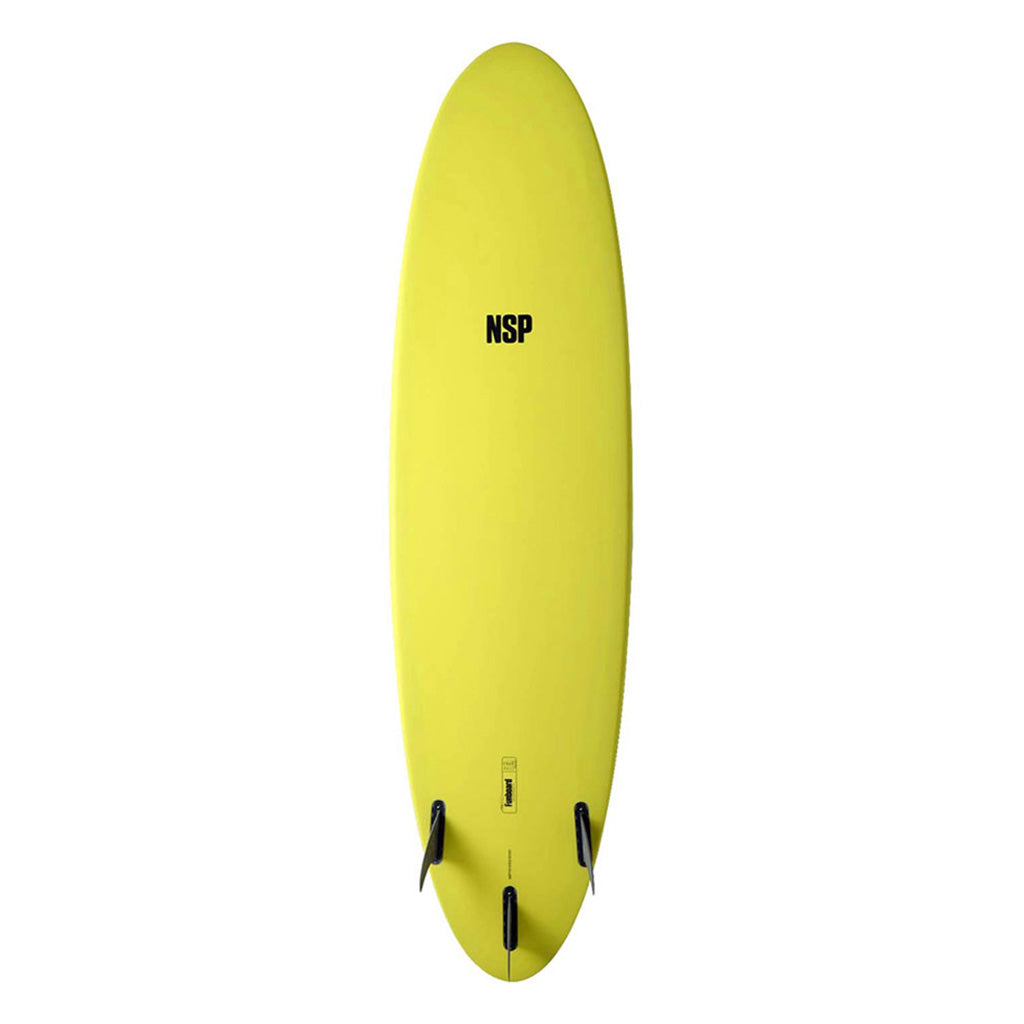 Et Surfboard, Protech Fun 7'2" i farven Lemon Tint Ftu set bagfra