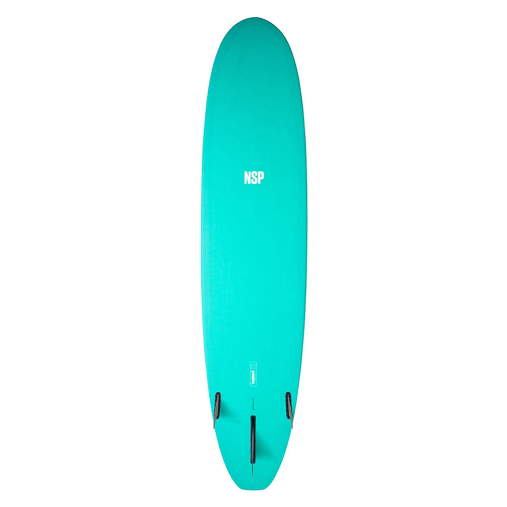 Et Surfboard, Protech Long 8'6" i farven Moroccan blå Tint Ftu set nede fra