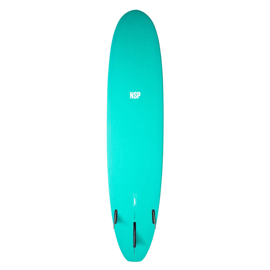 Et Surfboard, Protech Long 9'0" i farven Moroccan blå Tint Ftu set nede fra