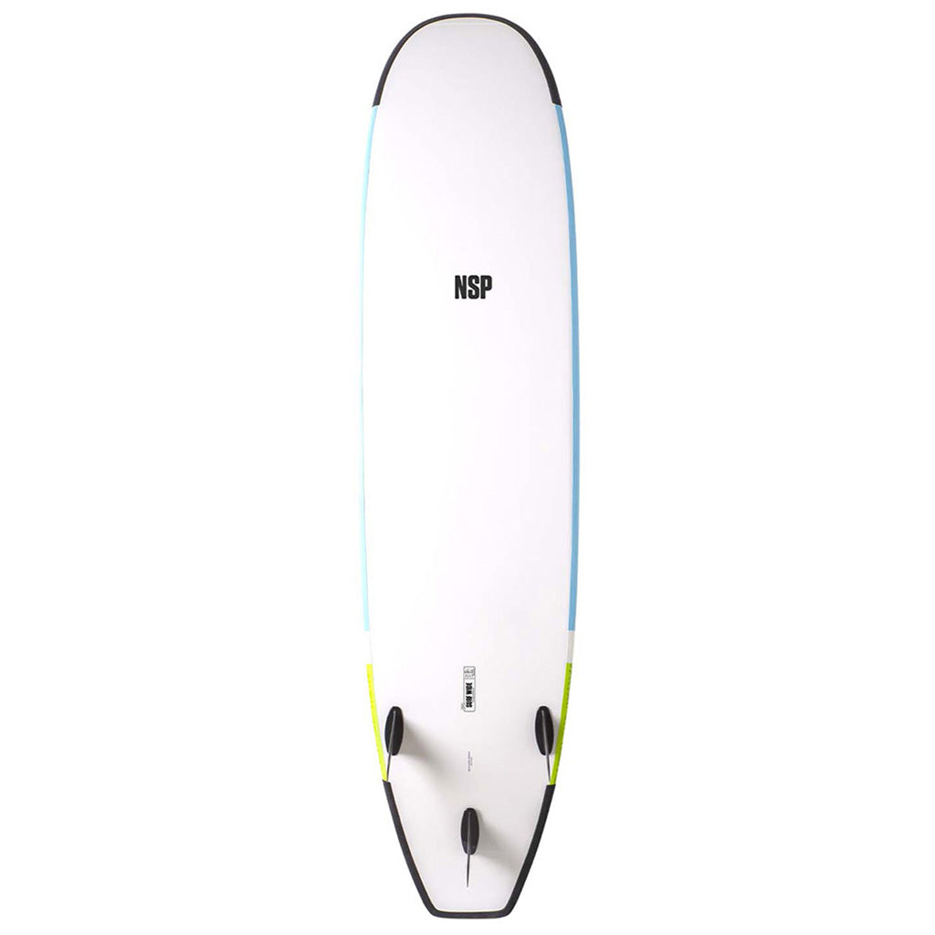 Et Surfboard, Soft Surf Wide 9'2" i farven Tail Dip grøn set nede fra